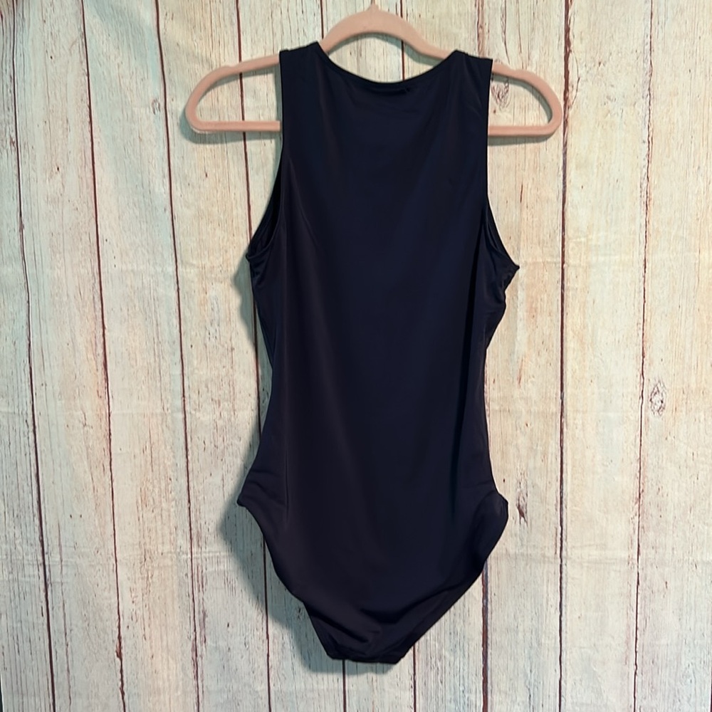 ANDIE Navy Henley One-Piece Swimsuit - Picture 10 of 10